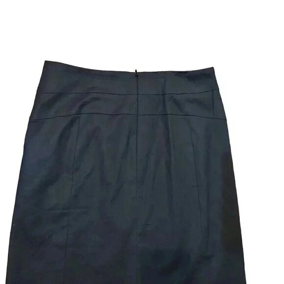 Banana Republic Women's Preppy Black Cotton/Modal/Spandex Straight Lined Skirt - Picture 6 of 9